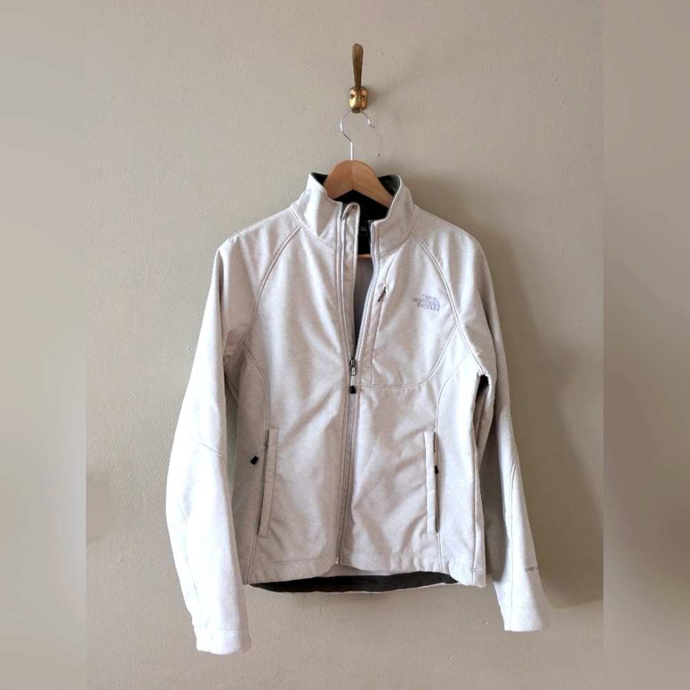 The North Face Off-White Floral Print Zip Jacket Coat